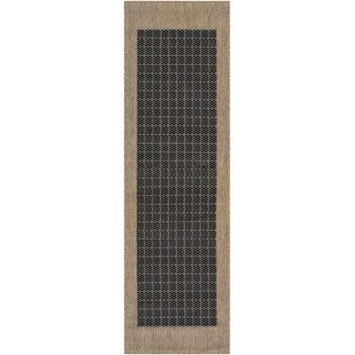 Lukasz Checkered Field Black/Cocoa Area Rug