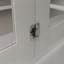 Porte pliante en verre à noyau solide en miroir blanc avec trousse de quincaillerie et poignée de porte, pour des intérieurs modernes et une efficacité d'espace.-126717942