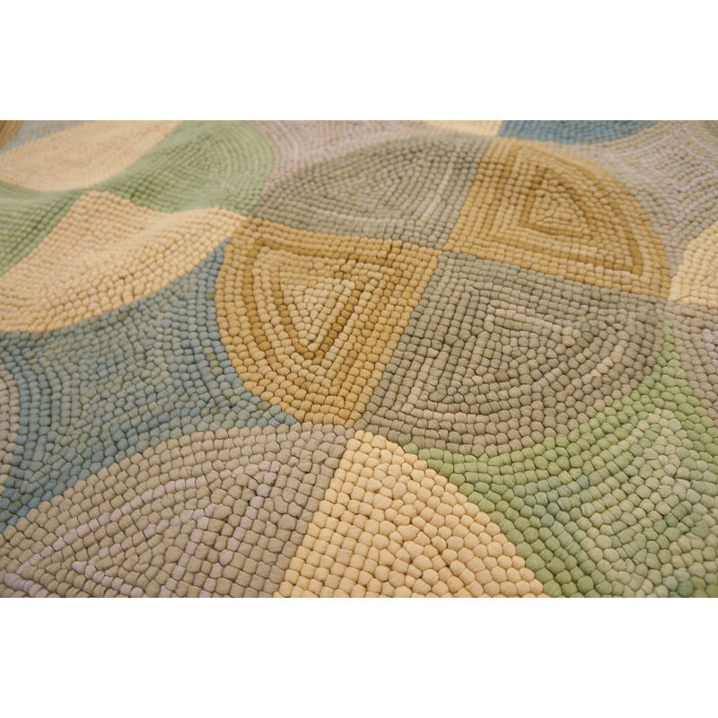 Hand Hooked Wool Geometric Area Rug