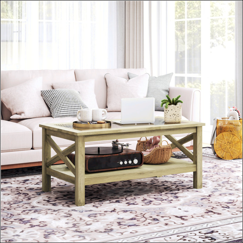 Glass Coffee Table, Gray