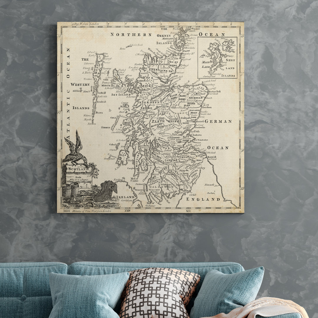 " Map Of Scotland " World Menagerie 