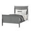 Cadre de lit simple gris avec design, style contemporain / transitionnel, bois massif, tiroir anglais, option de décoration de chambre à coucher-497281973-497281975