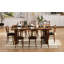 Grande table de salle à manger rectangulaire 70,9 po, grand bureau imperméable pour 8 personnes, table de salle à manger familiale de luxe avec pieds réglables pour la cuisine, le salon, le bureau, brun rustique, l 70,9 po x P 35,4 po x H 30,3 po