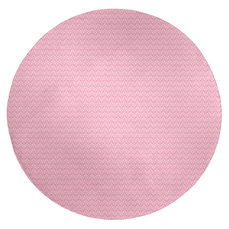 Tapis « reg patterns », art rose, Rond 5 pi