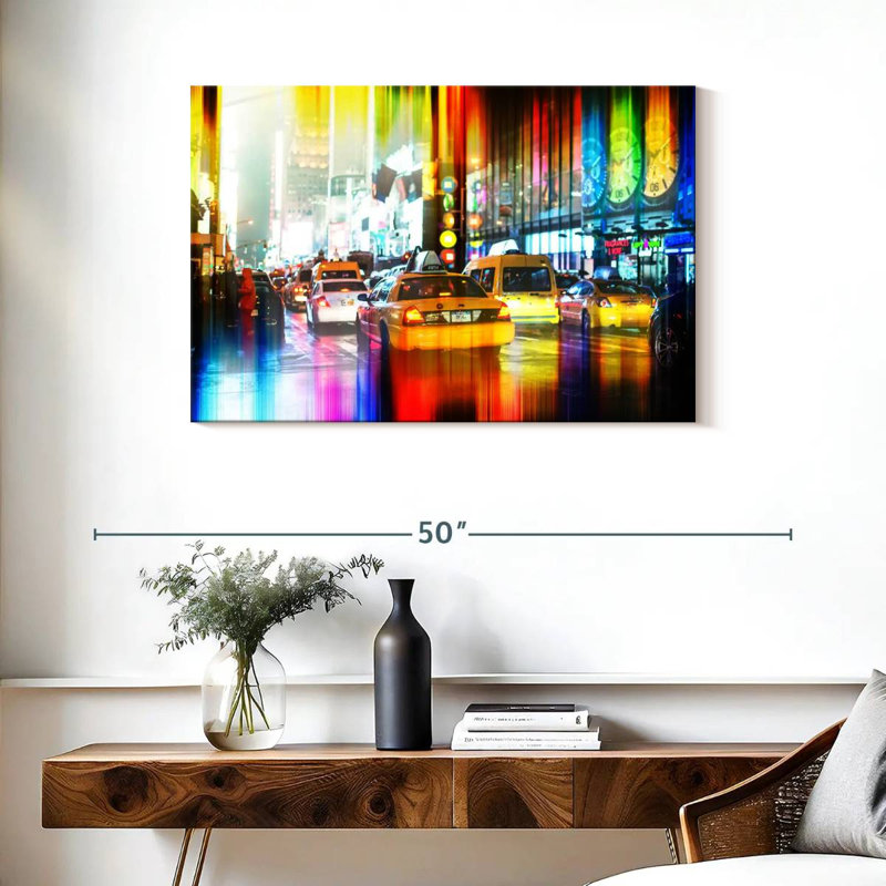 Kavia Night NYC Taxis, H 24 po x l 36 po
