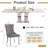 Faux Marble Dining Table Set, 62.99"-94.5" Extendable Dining Table & Gray Tufted Velvet Chairs, Modern Mirrored Kitchen Dining Room Table and Chairs Set-1226213795-1226213823