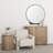 Meiners Round Gunmetal W/ Textured Metal Frame Wall Mirror