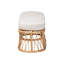 Banc d'appoint en rotin naturel Adelpha de Bali & Pari avec siège rembourré