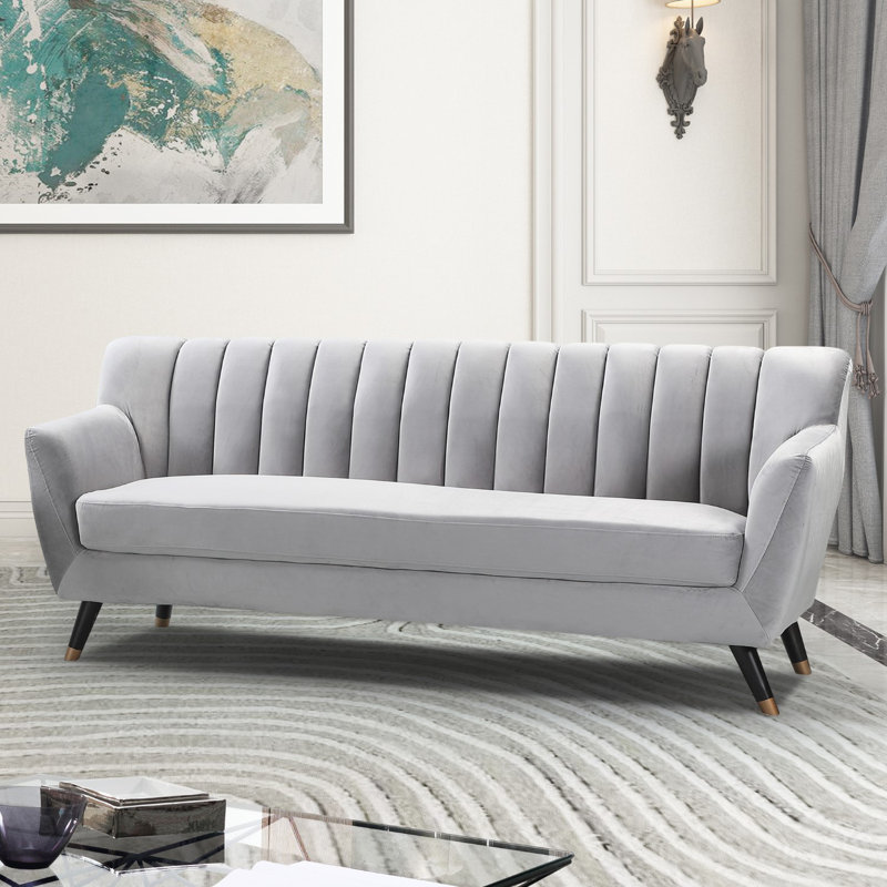 Soraya 3 Seater Velvet Sofa, Grey