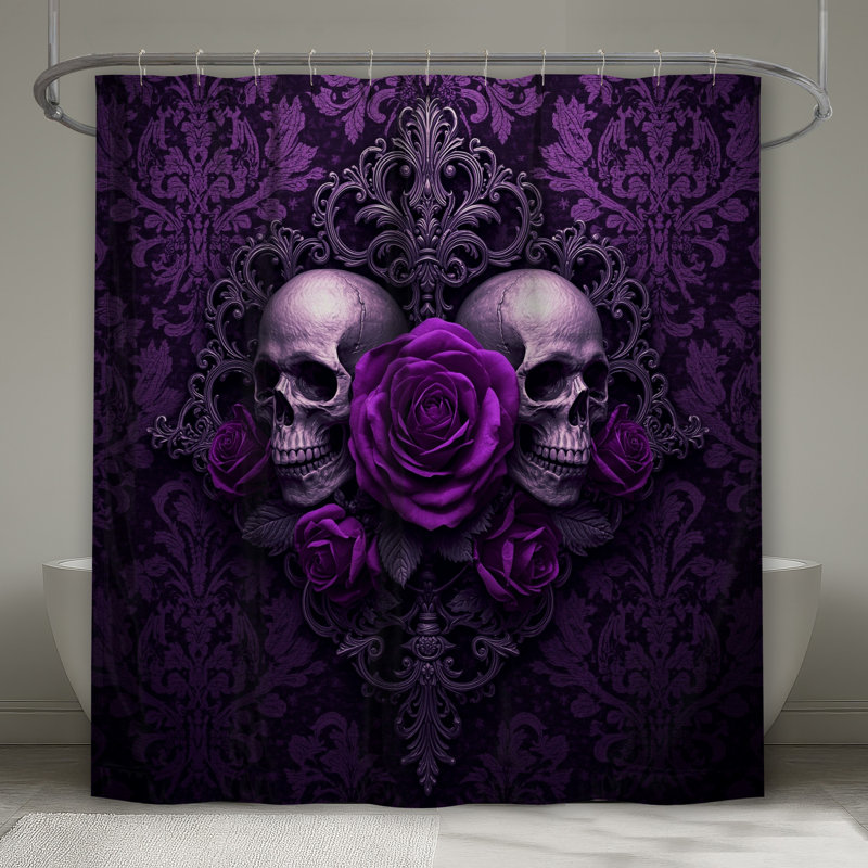 Rideaux de douche mauves très longs, L 70 po x H 84 po