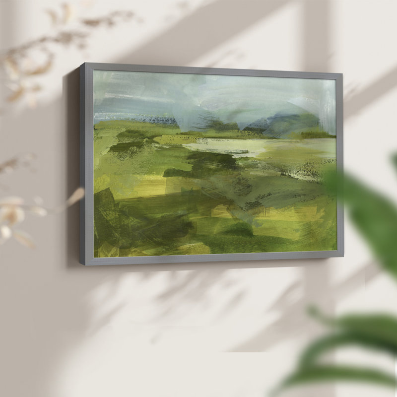 Emerald View IV - Reproduction encadrée - Restickable, H 22 po x l 28 po, Gris