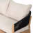 Outdoor Patio Loveseat, Acacia Wooden Natural Finish With Wood Cushion-977385671