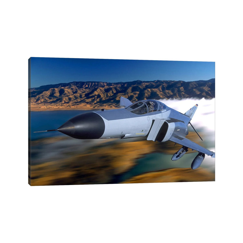 F4 Phantom Flying Over Ukiah, California by Phil Wallick - Wrapped Canvas Print, 66.04 cm H x 45.72 cm W x 3.175 cm D