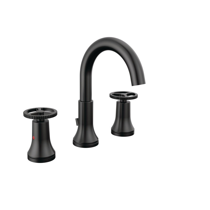 Robinet pour salle de bain à 3 trous avec poignée à roue Trinsic, Noir