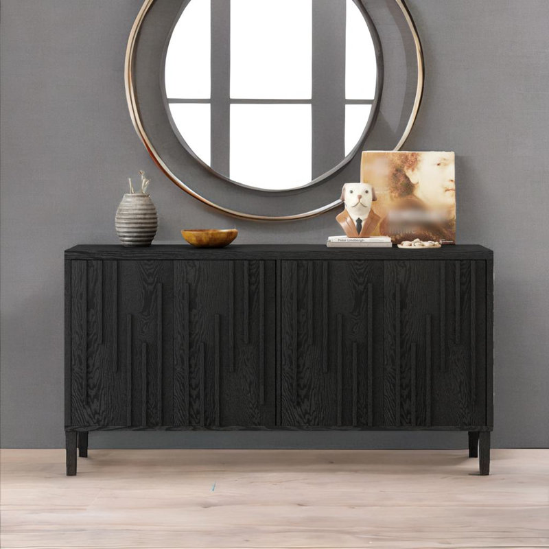 Buffet 4 portes, Noir