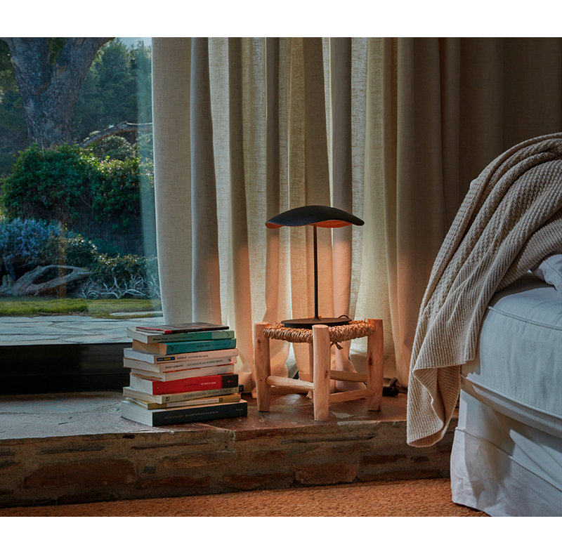 Valentina LED Table Lamp, White, Olive/Gray