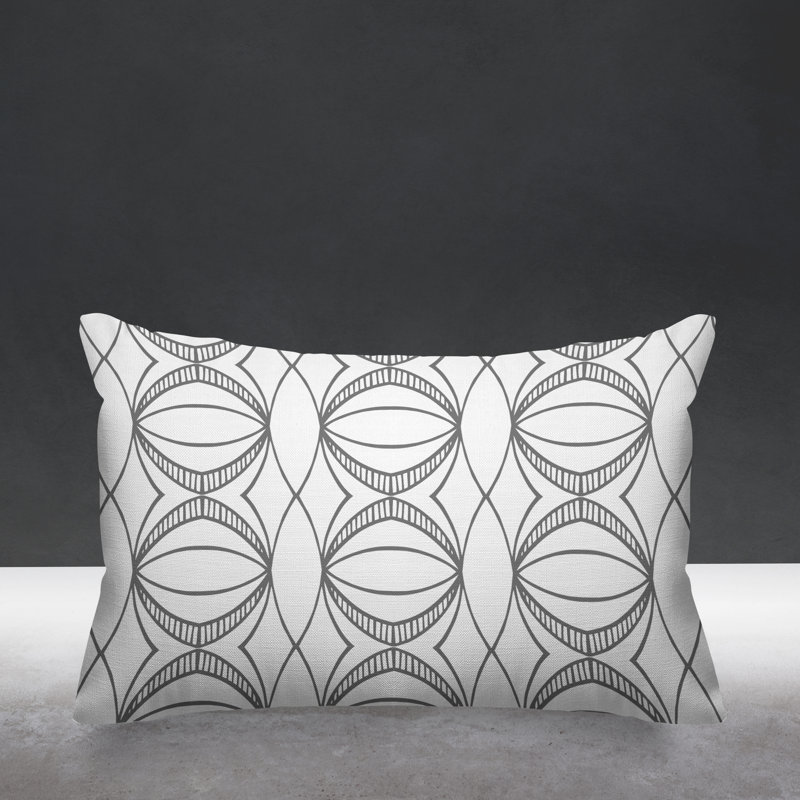 Coussin décoratif intérieur / extérieur Samira, Blanc