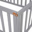 Structure de lit simple en bois avec clôture et porte, blanc-1542682077-1542682079