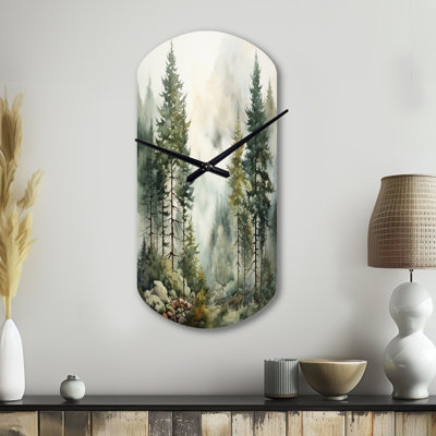 Horloge murale pin en métal Misty Morning II