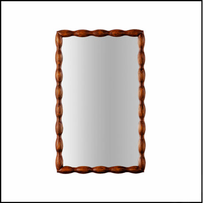 Miroir pleine grandeur Mid-Century Modern Swirl