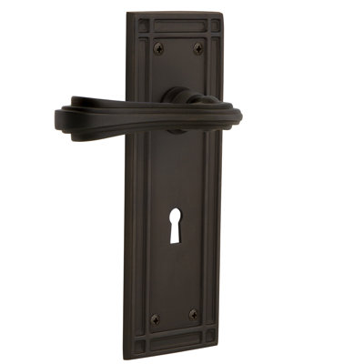 Figurine de mission double avec trou de serrure décoratif et levier fleur