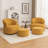 Armenakis 33'' Wide Upholstered Polyester Swivel Chair With Ottoman-32077219