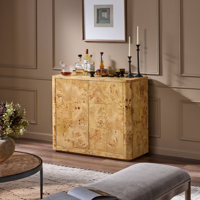 Mullins Small Cabinet-Natural Mappa Burl