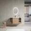 Meuble-lavabo mural 52 po avec lavabo en céramique blanche et tablettes de rangement et 1 porte à fermeture en douceur, emballage Kd, contreplaqué
