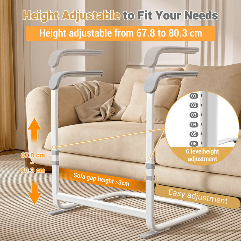 300 lb Standing Assist Device for Elderly – Adjustable Height Bed/Chair Riser Aid with Non-Slip Base & Waterproof Design – Mobility Aid for Seniors, Disabled, Pregnant