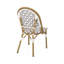Chaises d'appoint bistro en osier avec structure en aluminium résistant à la rouille