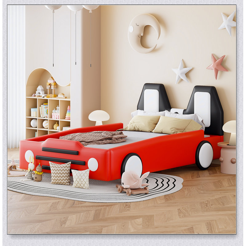 Lit plateforme avec roulettes Race, Red