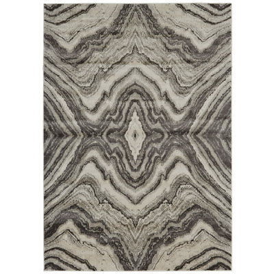 Tapis abstrait en coton et bouleau Hoffmann