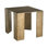 Modern Eclipse Bronze Black Nickel Textured Compact Accent End Table