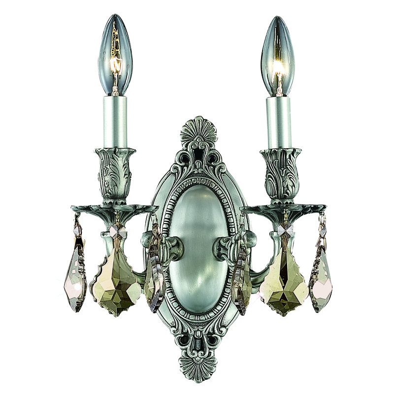 Ashmin Wall Sconce, Crystal (Clear) / Royal Cut, Pewter