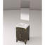 Meuble-lavabo en chêne brun avec comptoir en acrylique - miroir de 20 po x 18 po inclus-676443592