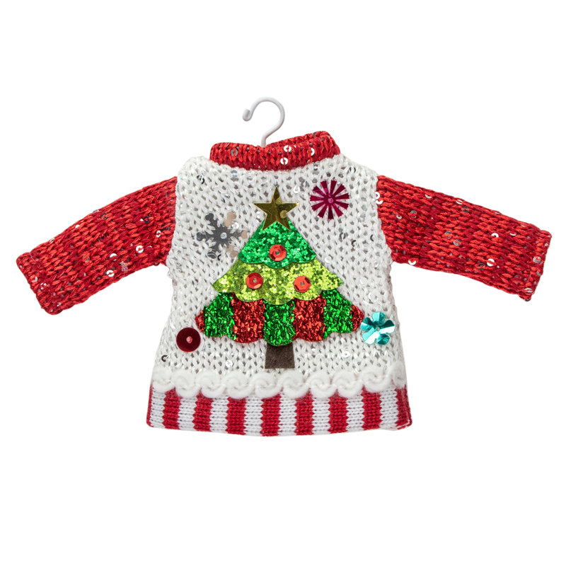 Ornement en forme de chandail d'arbre de Noël 4,5 po