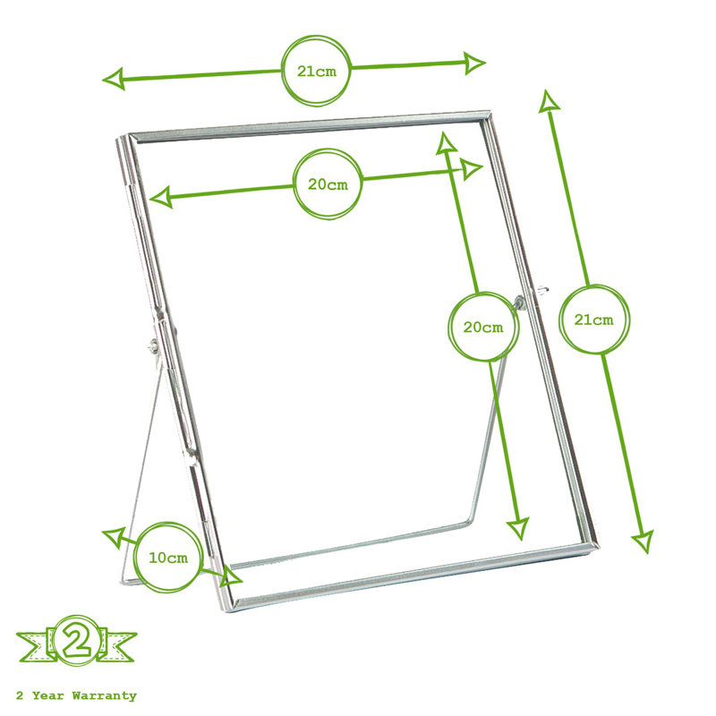 Nicola Spring - Standing Metal Picture Photo Frame, Silver, 1, 20cm x 25cm