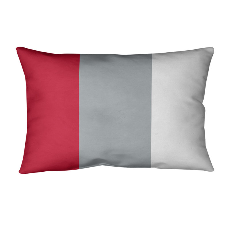 Housse de coussin lombaire Atlanta, Bordeaux / Gris, Atlanta