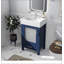 Meuble-lavabo de 20 pouces avec lavabo en céramique et beaucoup de rangement - idéal pour les petites salles de bain-274803454