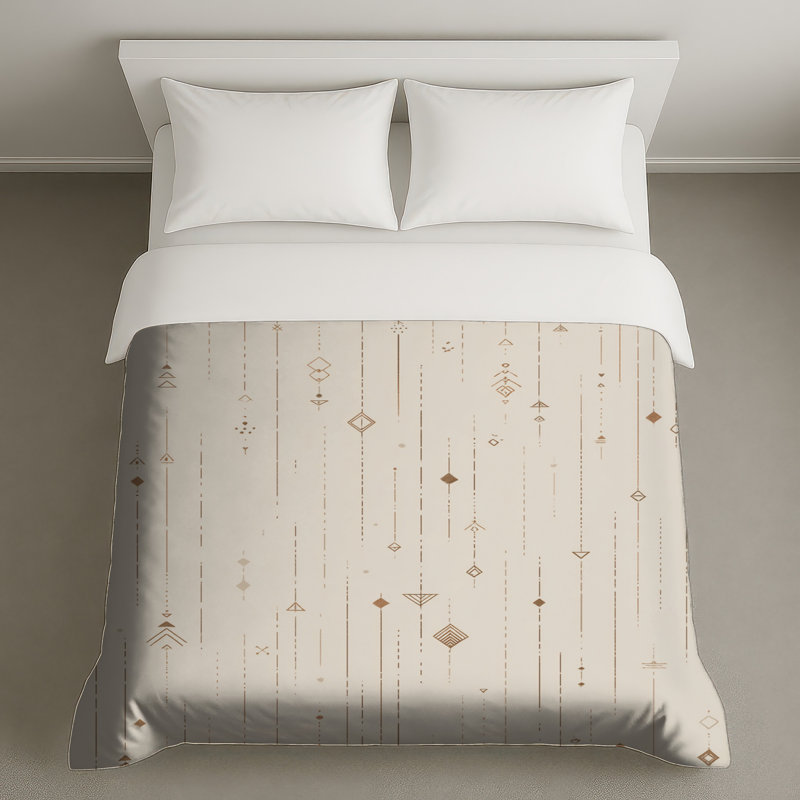 Housse de couette à motif géométrique, Grand lit