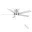 Ventilateur de plafond 52 po à profil bas en nickel brossé avec pales argentées