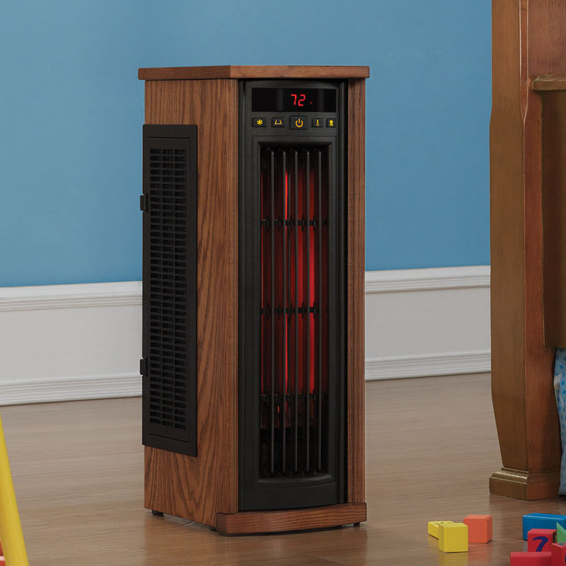 duraflame® 1,500 Watt Portable Electric Infrared Tower Heater, Oak