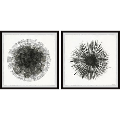 "Stitches & Fireworks" par Marmont Hill - ensemble de 2 peintures encadrées