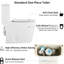 Toilette en céramique 1,1 / 1,6, allongée, blanche, confortable, siège à fermeture douce, et blanc T036wt