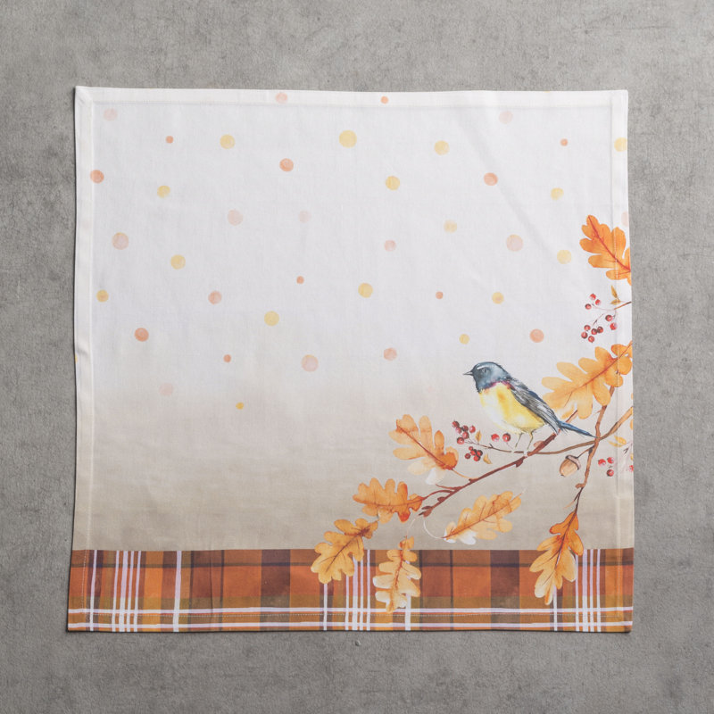 Serviette de table en coton 20 po feuilles de chêne