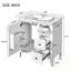Meuble-lavabo avec lavabo, tablette de porte et 3 tiroirs-255166854