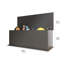 Coffre de rangement coffre, boîte en bois à plateau relevable pour mobilier de hall d'entrée, noir