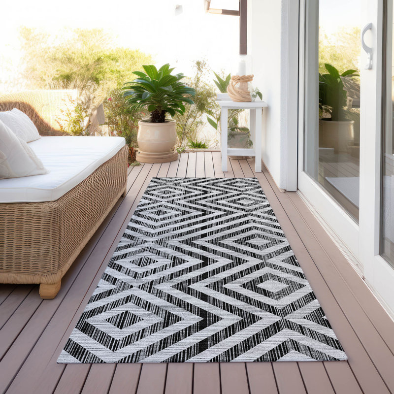 Tapis intérieur / extérieur Arieanna, Tapis de couloir 2 pi 3 po x 7 pi 6 po