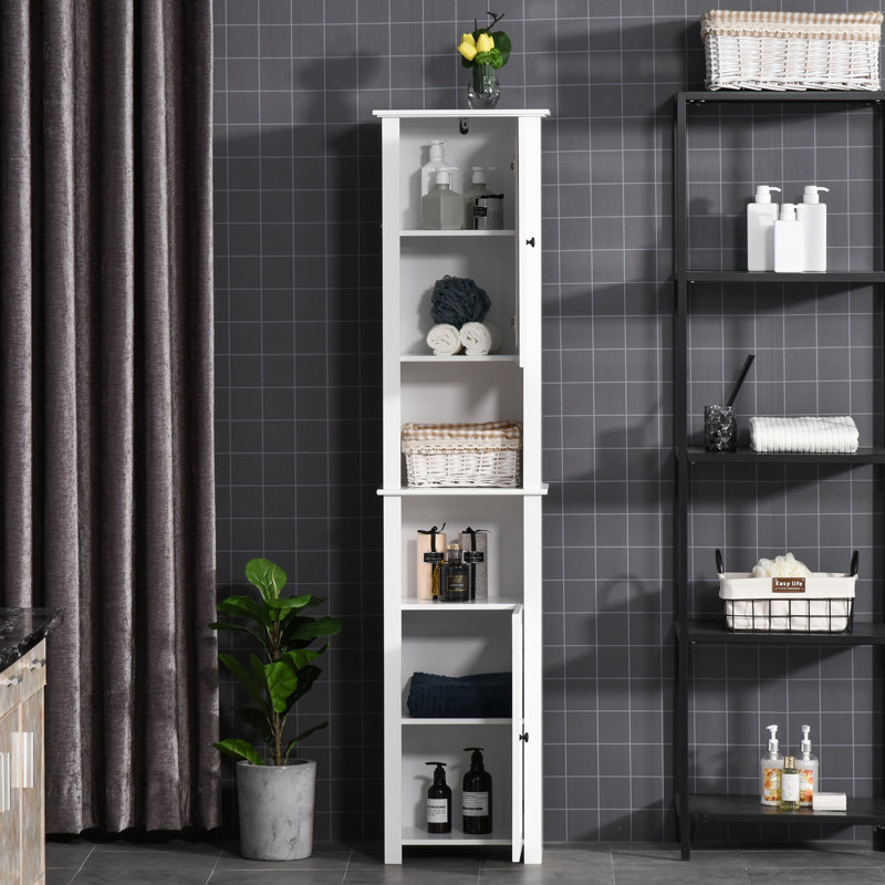 Armoire à linge sur pied l 15,75 po x H 67 po Fenner, Blanc