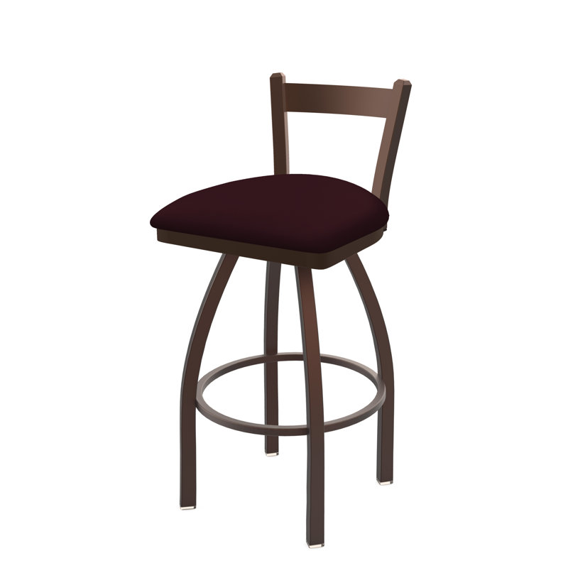 821 Catalina Low Back Swivel Bar Stool, Bronze, Canter Bordeaux, Counter Stool (25" Seat Height)